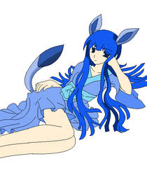 Glaceon as a human.