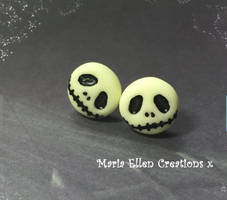 Glow in the dark Jack Skellington earrings