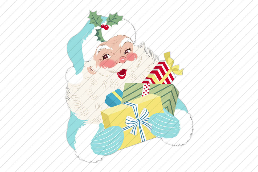 Santa Blue Vintage Png by SandraGlez17 on DeviantArt