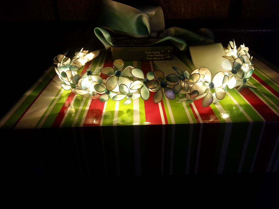 Lighted flower crown