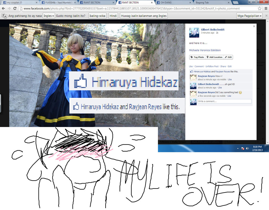 MY SHAMEFUL COSPLAY AND HIMARUYA SAW IT.