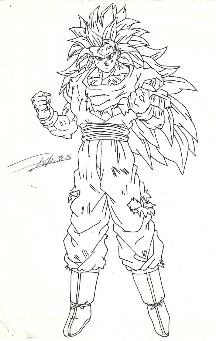Goku Super Sayajin 3 (Dragon Ball Z) desenho by wagnermufc on DeviantArt