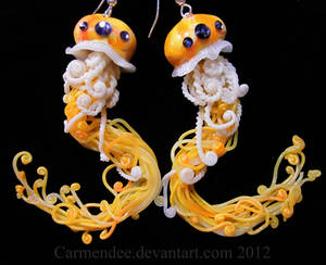 Yellow Jellyfish earrings