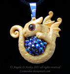 Gold sparkle Dragon by carmendee