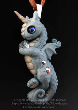 Little Blue Glitter Dragon