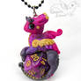 PURPLE GOLD ombrie Dice Dragon pendant Dungeons an