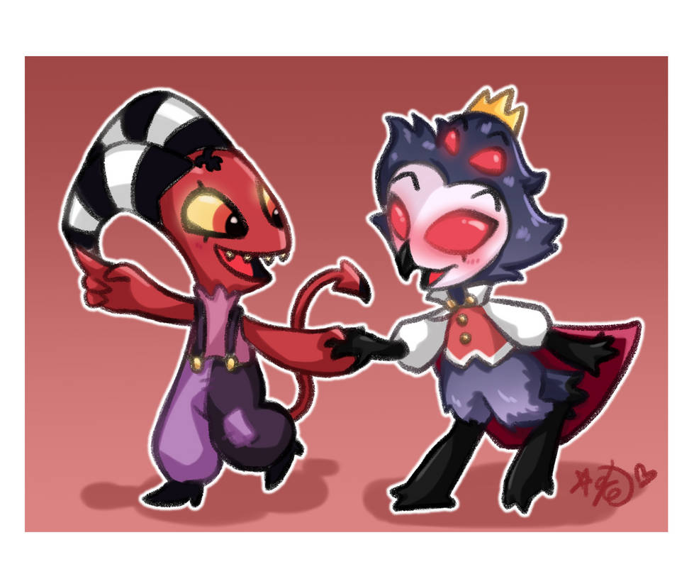 Stolas and Blitzo - Helluva Boss by Lyriasshin on DeviantArt