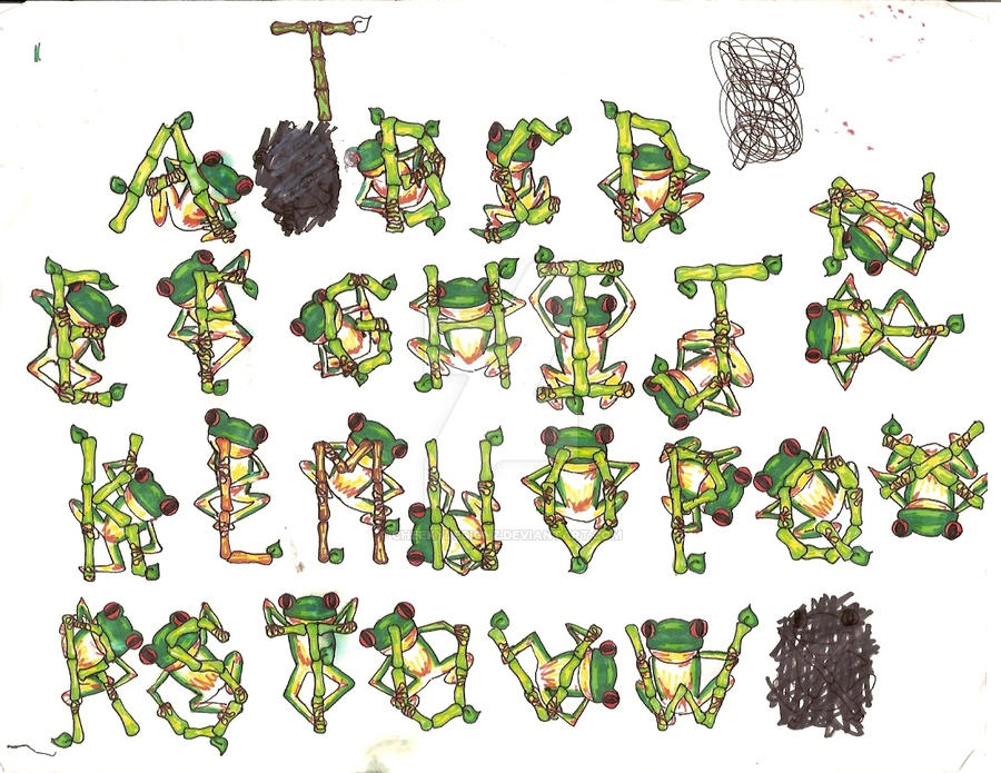 Tree Frog Writing Treefrog Font by Cheekydesignz on DeviantArt