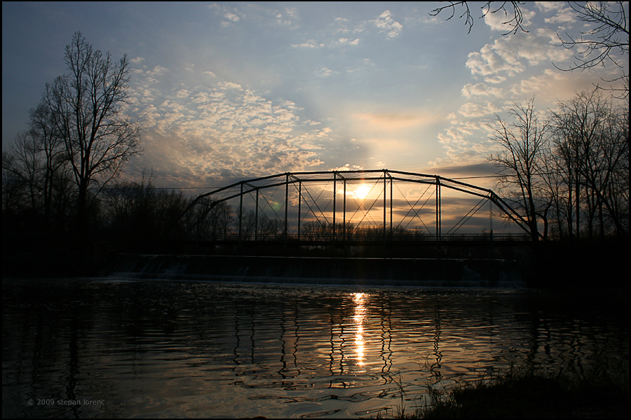 River..Dam..Bridge..Sunset....