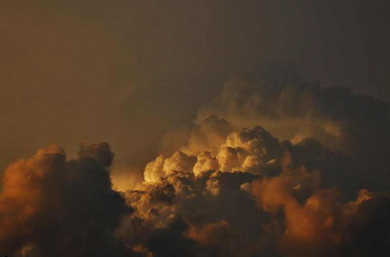 Stock Enviroment--Sunset Cumulonimbus Clouds