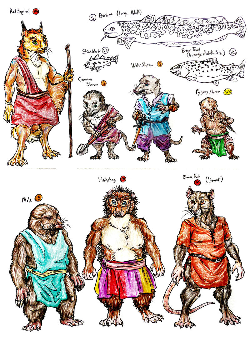 Redwall Insects Redwall Species--Insectivores Fish Misc Rodents by SpiderMilkshake on ...