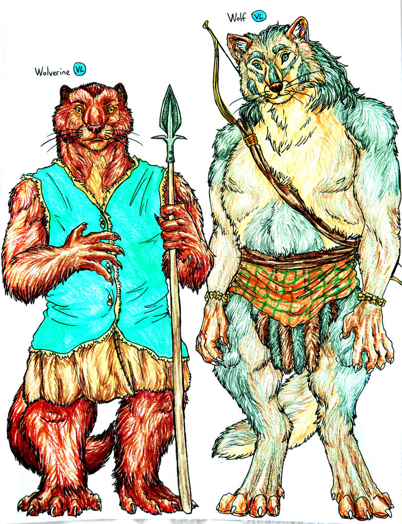 Redwall Races Redwall Species--Wolverine and Wolf by SpiderMilkshake on DeviantArt