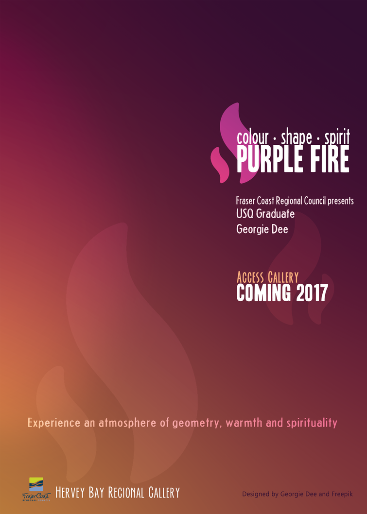 Purple Fire Exhibition Poster by GeorgieDeeArt Purple Fire Exhibition Poster by GeorgieDeeArt