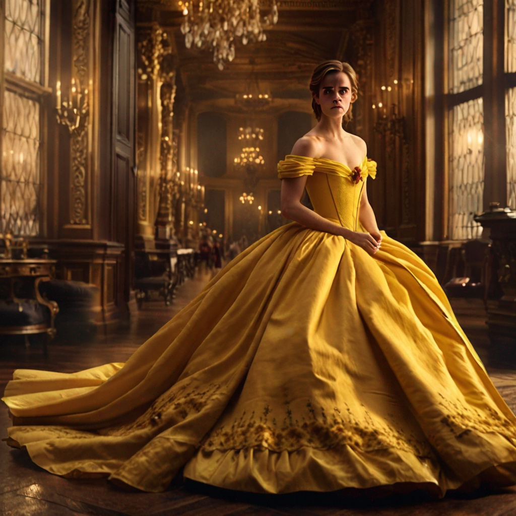 belle gold dress emma watson Beauty And Emma Watson Belle Yellow Dress Belle Yellow Dress Emma Watson Blue Revolutionary Hair Yellow
