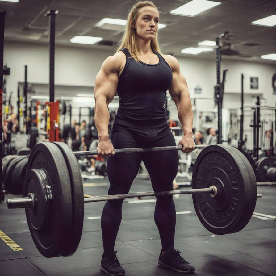Tall female powerlifter by PeorgieT on DeviantArt