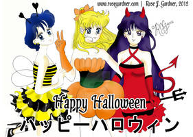 Ami, Minako and Rei Celebrate Halloween