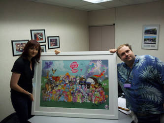 Lauren Faust and Myself with my auction win