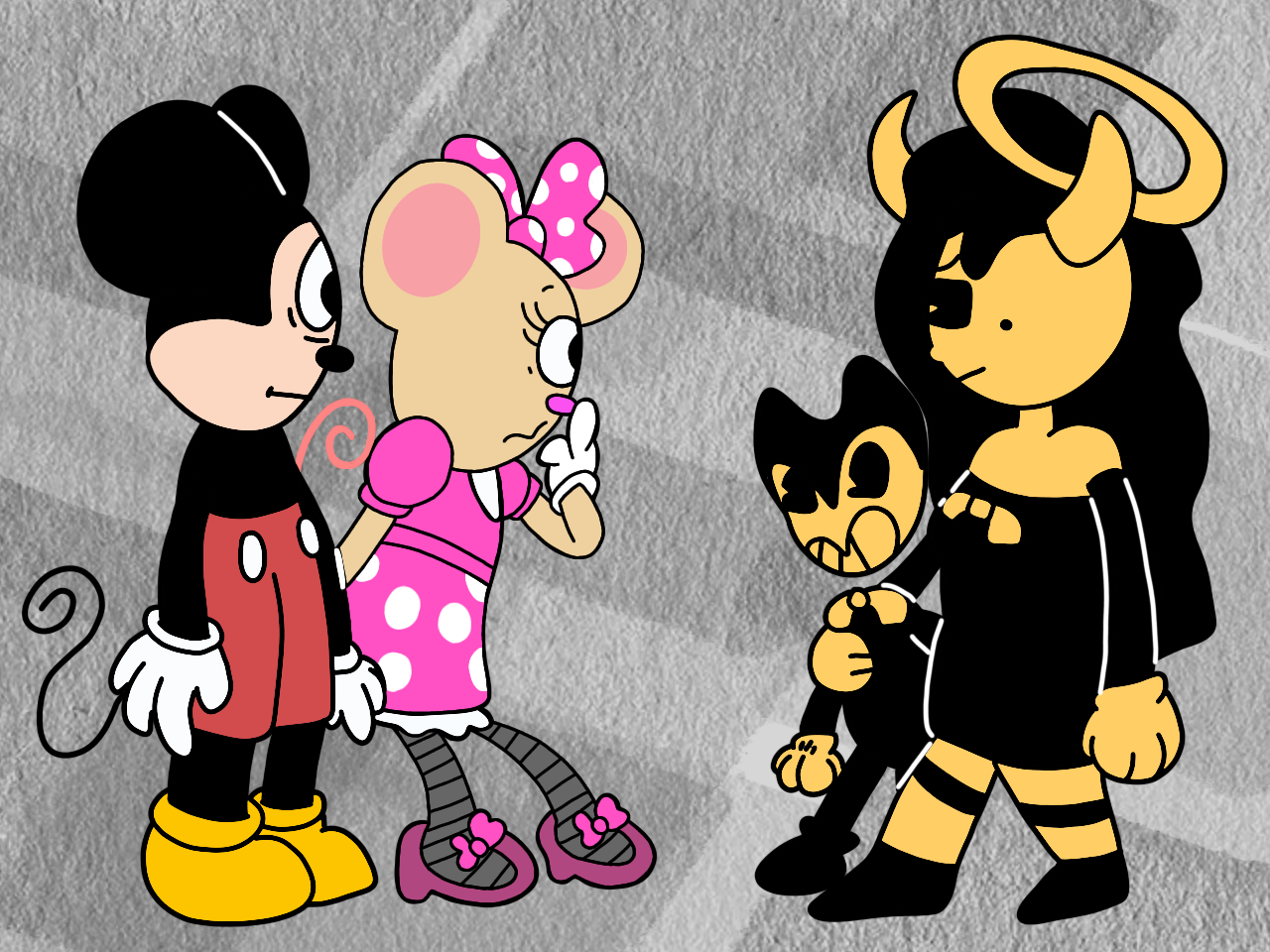 Bendy in Cuphead show again by Galacycutie on DeviantArt