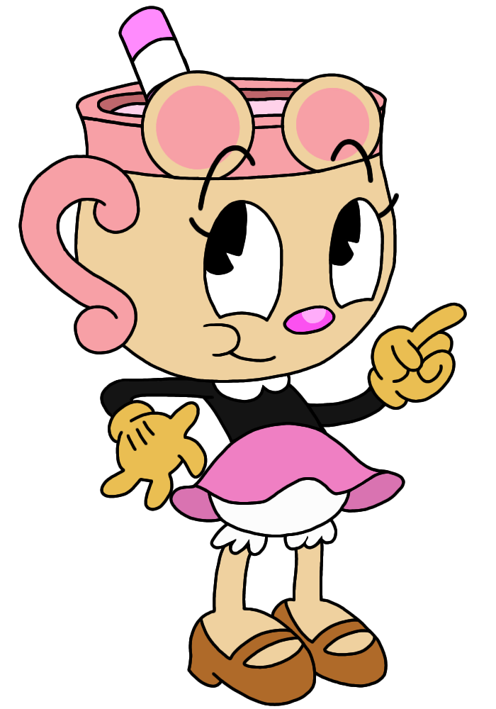 Ms chalice in the cuphead show style