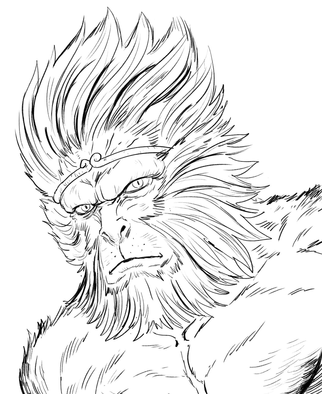 photo Cool Monkey King Drawing monkey king by marioferro on deviantart