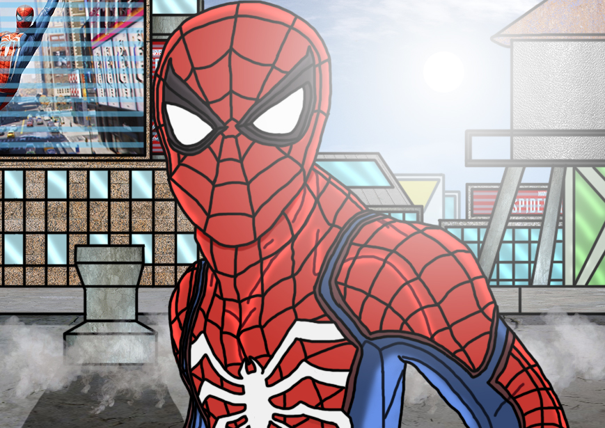 Spider-Man Drawing: Spider-Man (PS4 Pose 1) by AceTimeRad on DeviantArt