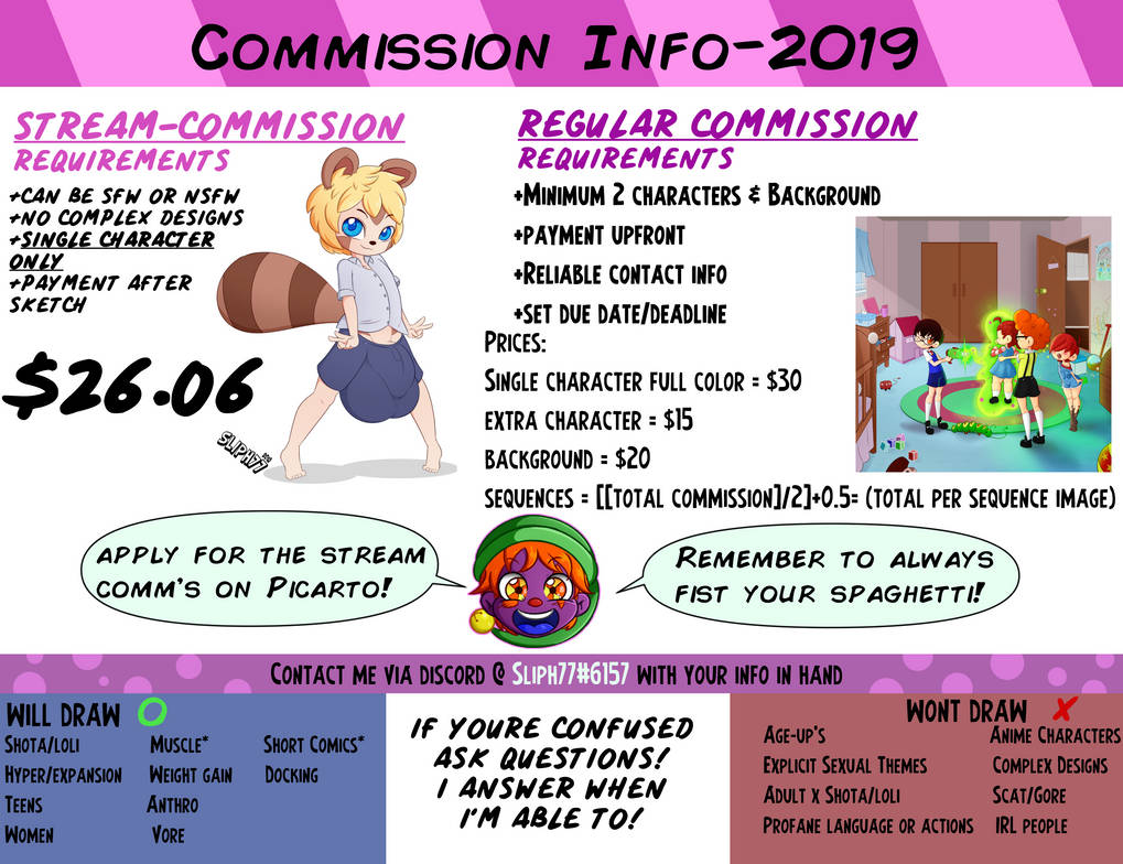 Updated commission info