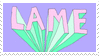 lame stamp