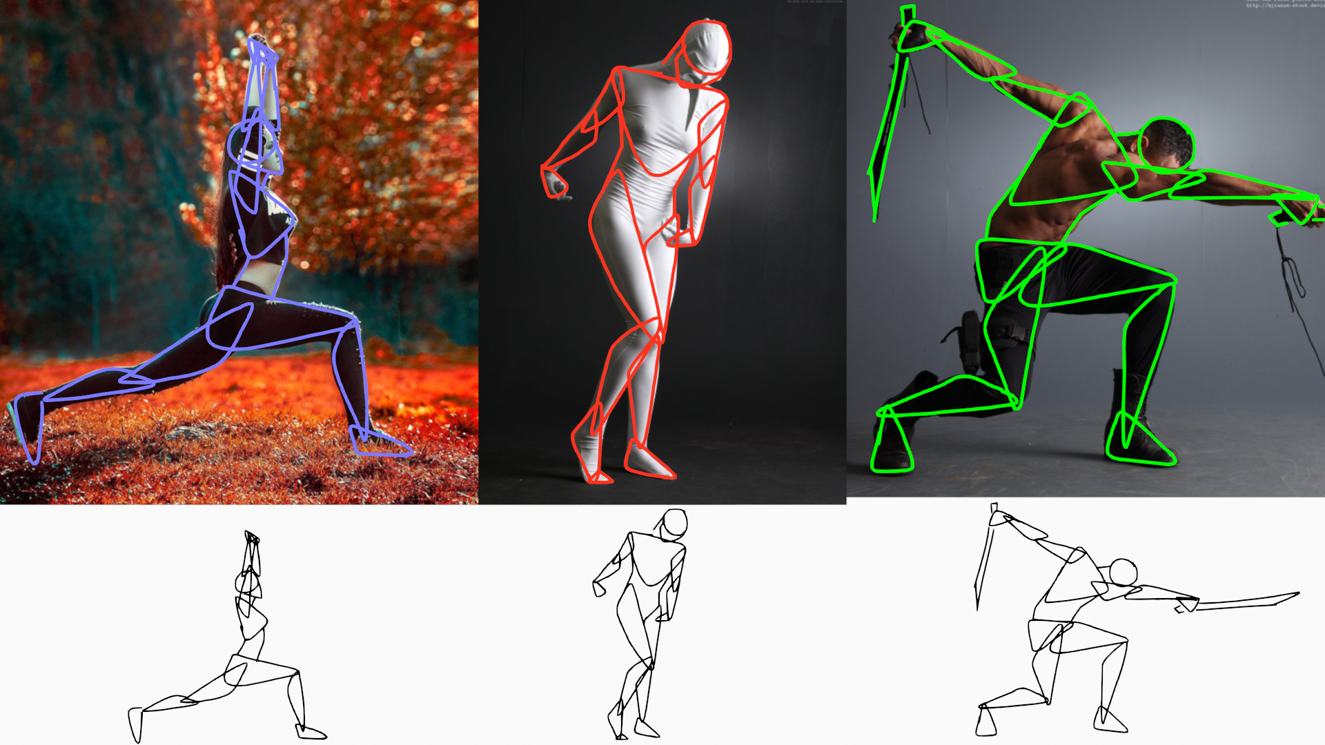 Figure Drawing Using Triagles TriangleGestureStudy by ChristianHinko on DeviantArt