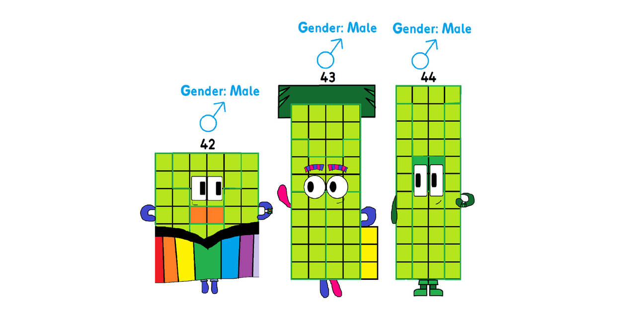 THREE FANMADE NUMBERBLOCKS #3: 42, 43 and 44 by ArbaTube35 on DeviantArt