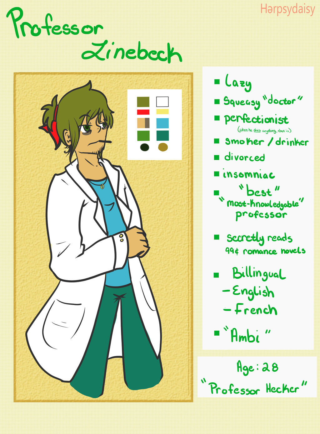 Character Sheet 01 | Professor Hecker