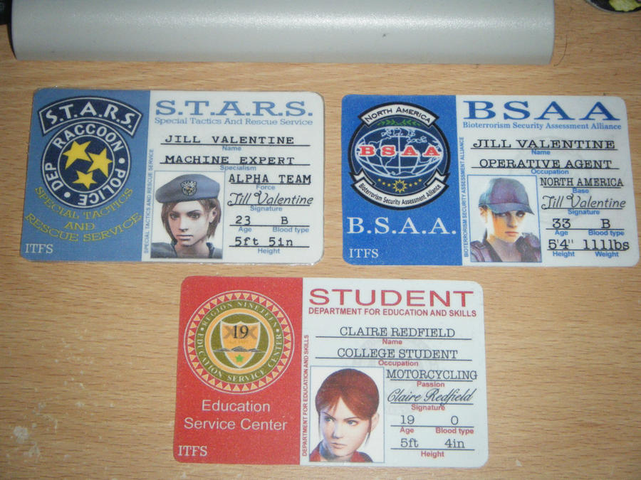 Resident Evil ID Cards