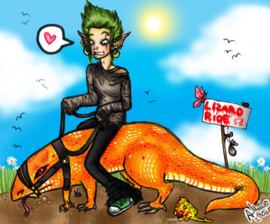 Lizard Rides Frog Lizard ride by Majaroni on DeviantArt