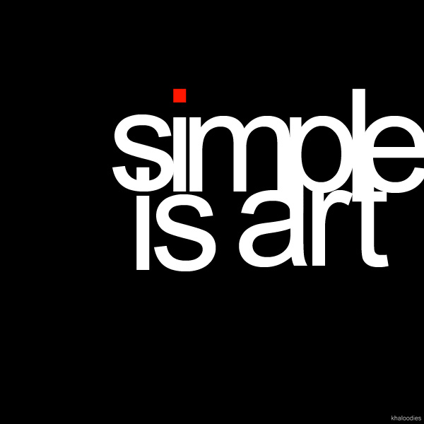 simple is art