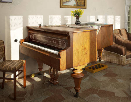 The piano room