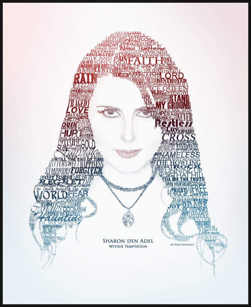 Sharon den Adel Text Portrait