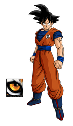 Goku with Kame Emblem Render