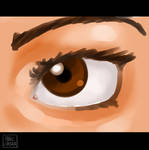 Sketching face details brown eye 