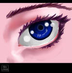 Sketching face details blue eye 