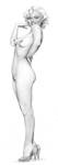 Marilyn Monroe Nude Pin-up 2 by Daddyo4