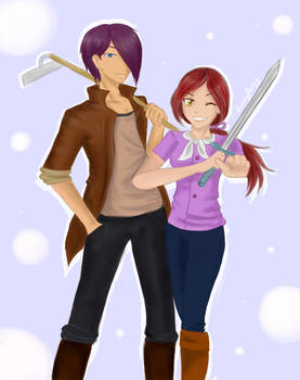 Stardew valley protags - Caleb and Lillian