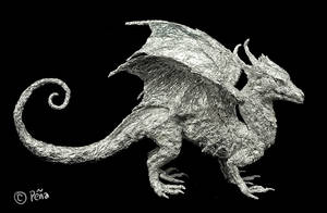 dragon foil sculpture