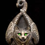 Tabby winged cat sconce