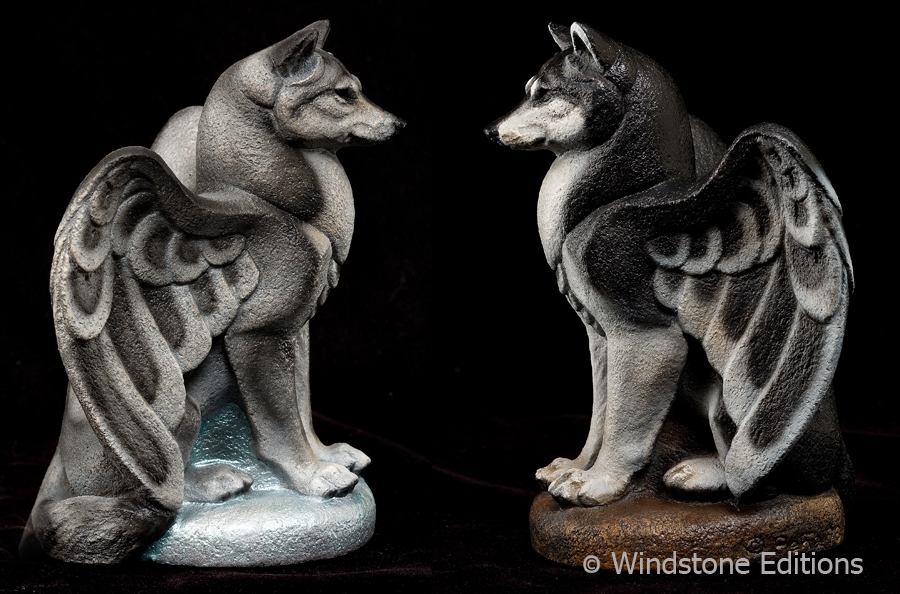 The small spirit wolf gargoyle