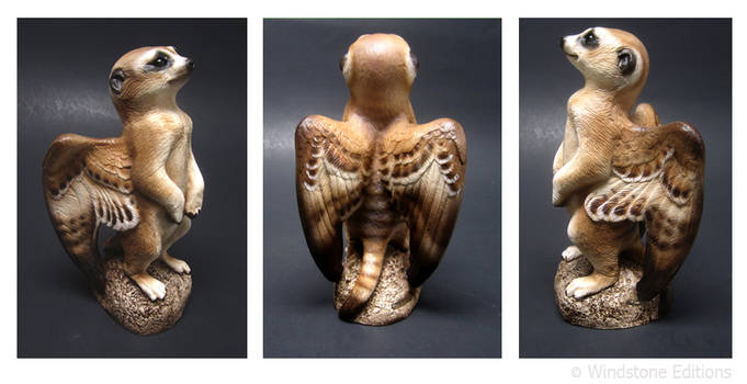 Winged meerkat  sculpture