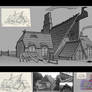 Viking house - lineart
