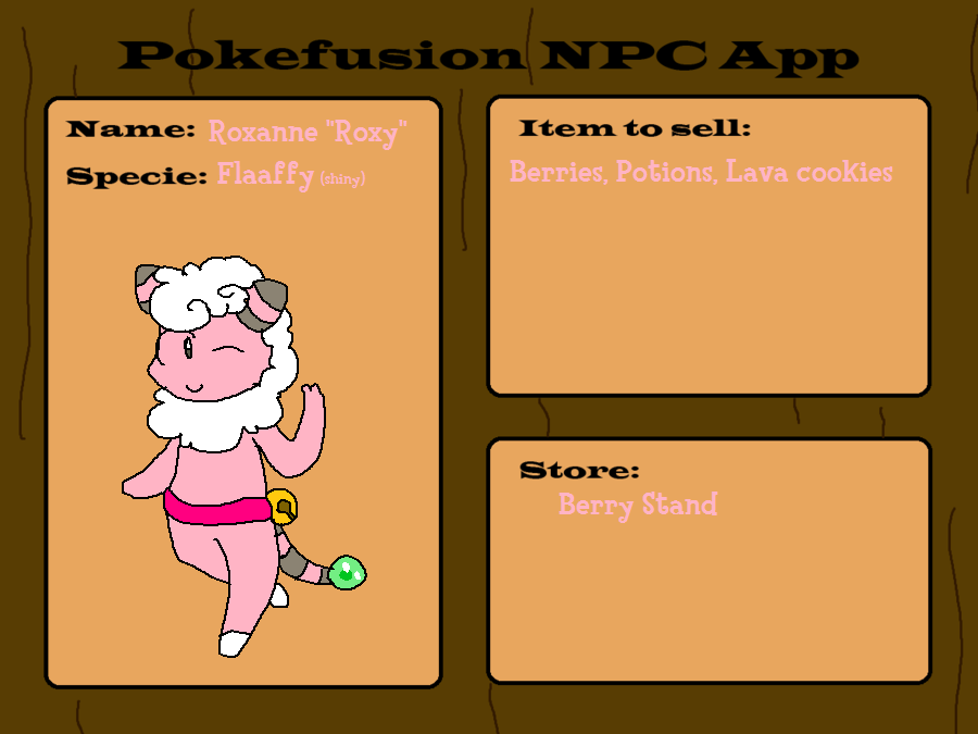 Poke Fusion Adventure NPC Roxy the Flaaffy