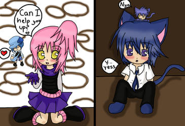 Amu and Ikuto Chibi