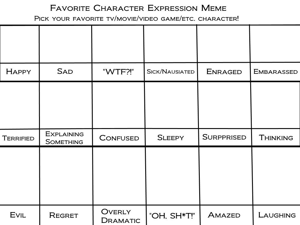 Character Expression Meme Template by Taijutsugirl0 on DeviantArt Character Expression Meme Template by Taijutsugirl0 on DeviantArt
