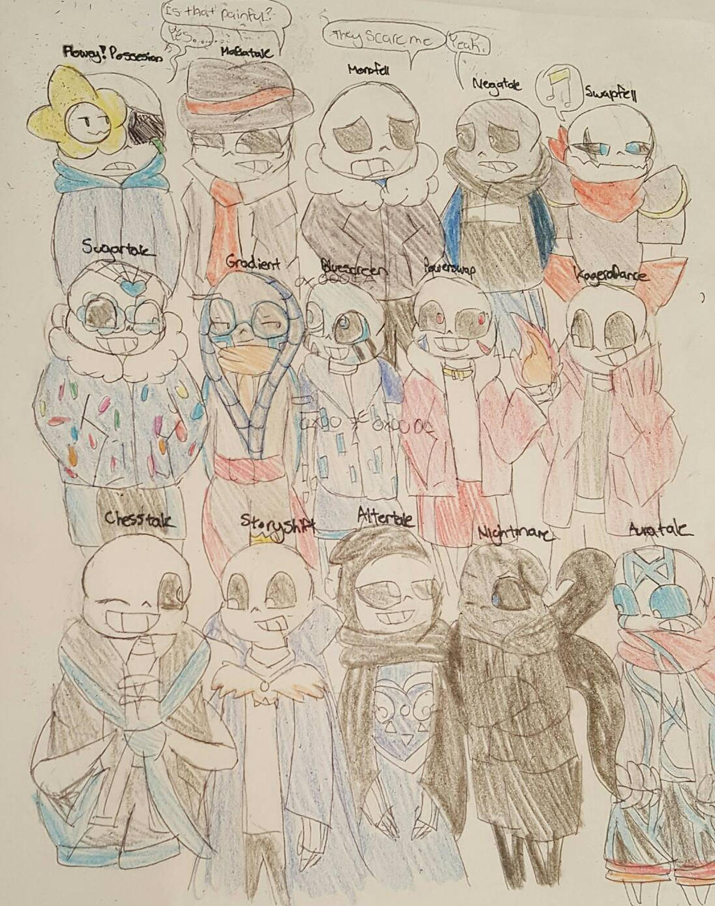 most sans au part 2 by Soulcat20 on DeviantArt