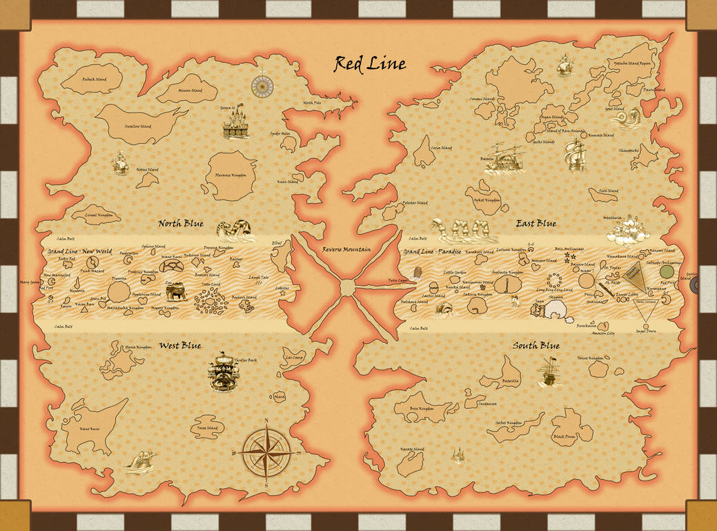 One Piece World Map *Slick Version* by Sharpsider on DeviantArt